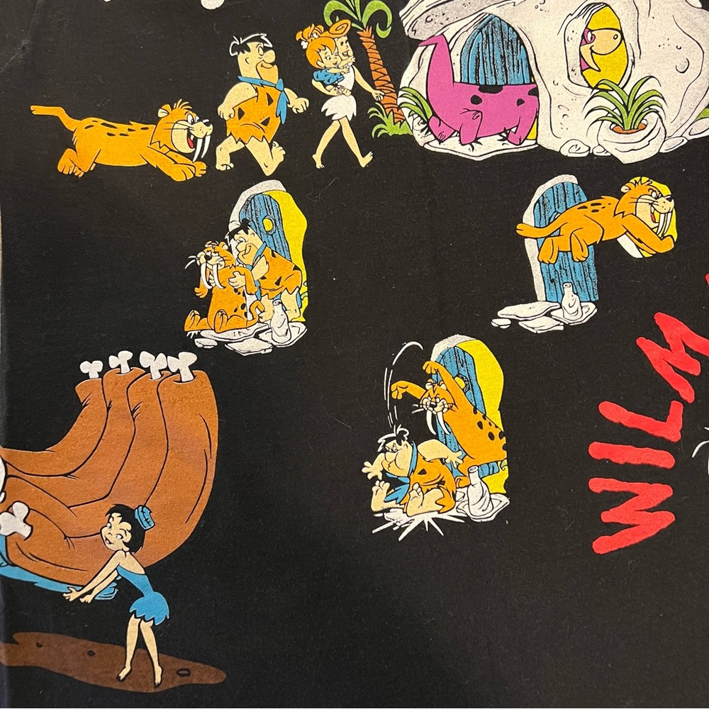 CLOSET CLOSING Flintstones T Shirt Vintage Tultex 1994 90s Front & Back Graphics - Picture 10 of 16